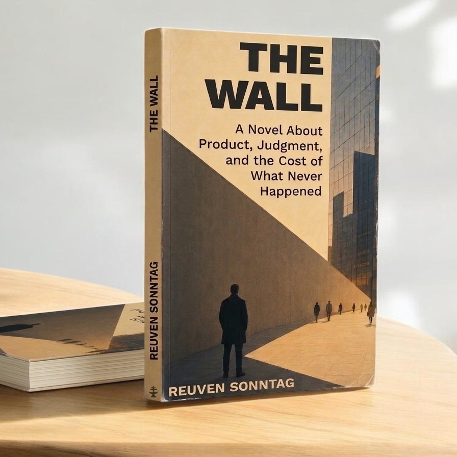 The Wall by Reuven Sonntag, a novel about product, judgment, and the cost of what never happened.